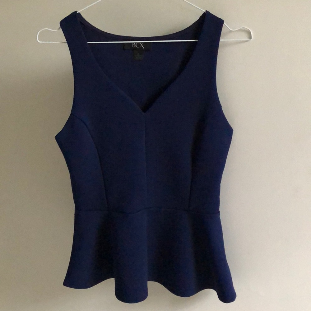 Navy Blue Fit & Flare Blouse